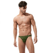 Gregg Homme Thong Encore Micro-Polyamide Fabric Khaki 160604 115 - SexyMenUnderwear.com