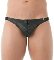Gregg Homme Thong Player Real Leather Tangas Black 143104 6 - SexyMenUnderwear.com
