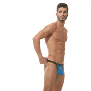 Gregg Homme Thong Room Max Hyper Streth Microfiber Royal 152704 47 - SexyMenUnderwear.com
