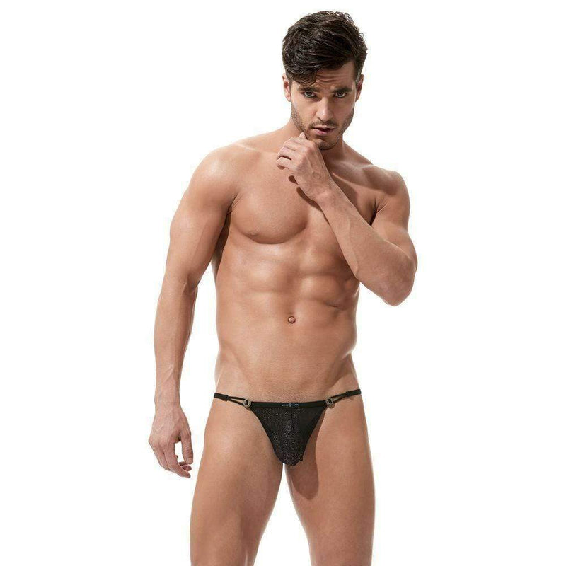 Gregg Homme Thongs Conquistador Tangas Black 160004 114 - SexyMenUnderwear.com