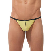 Gregg Homme Torridz Pouch C-Ring Hyper-Stretch BackLess String Yellow 87416 - SexyMenUnderwear.com