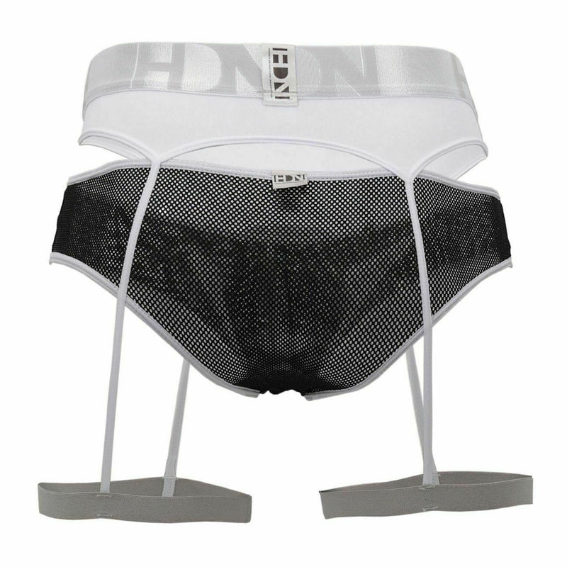HIDDEN Brief Garterbelt Mesh Briefs Sexy lingerie For Men White 953 5 - SexyMenUnderwear.com