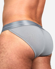 ICON Brief TEAMM8 Micro-Modal Quick Dry Fabric Sexy Slip Briefs Grey 9 - SexyMenUnderwear.com
