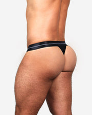 ICON Thong TEAMM8 Underwear With Triangle Top Part Low-Rise Thongs Black 3 - SexyMenUnderwear.com