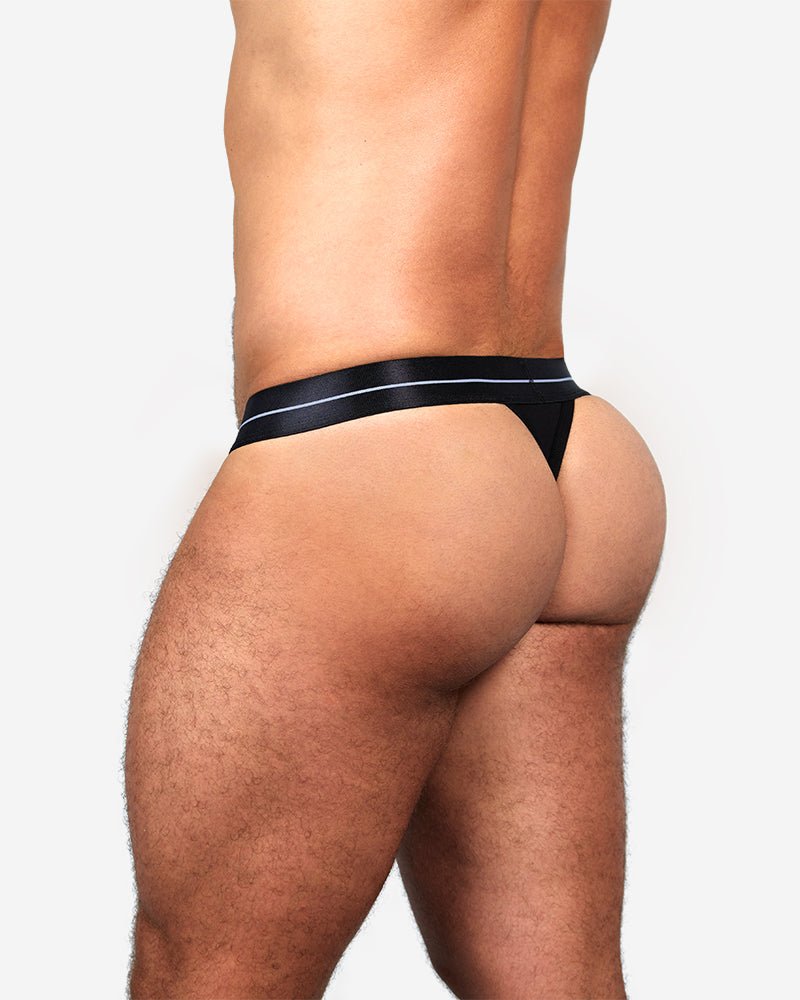 ICON Thong TEAMM8 Underwear With Triangle Top Part Low-Rise Thongs Black 3 - SexyMenUnderwear.com