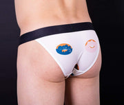 JJ Malibu Donuts WOMAN Brief Cut Sexy Emo Twink boy Curious Beavour 3 - SexyMenUnderwear.com