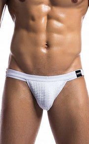 Jock Malebasics MOB Jockstrap Fetish Swim-Jock Lycra White MBL101 1 - SexyMenUnderwear.com