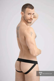 Jock MASKULO Elastic Mesh Jockstrap Breathable Sports Classy White JS076-80 16 - SexyMenUnderwear.com