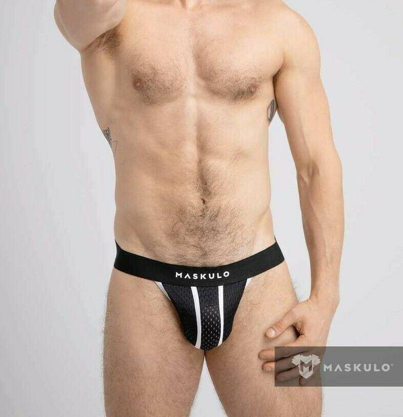 Jock MASKULO Elastic Mesh Jockstrap Breathable Sports Classy White JS076-80 16 - SexyMenUnderwear.com