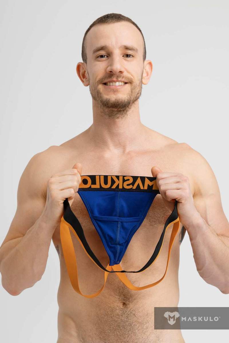 Jock MASKULO Microfiber Jockstraps with Silky Band Royal Blue JS162-62 26 - SexyMenUnderwear.com