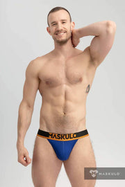 Jock MASKULO Microfiber Jockstraps with Silky Band Royal Blue JS162-62 26 - SexyMenUnderwear.com