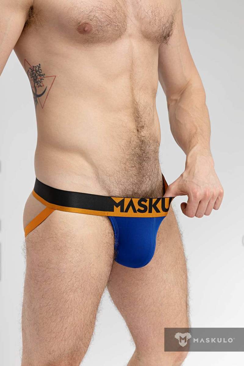 Jock MASKULO Microfiber Jockstraps with Silky Band Royal Blue JS162-62 26 - SexyMenUnderwear.com