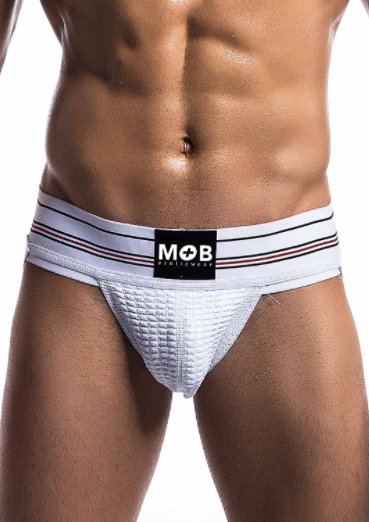 Jock MOB Eroticwear Malebasics Fetish Classic Jockstrap White MBL100 1 - SexyMenUnderwear.com