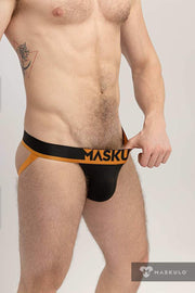 Jockstrap MASKULO Microfiber Jock Silky Band Black JS162-90 26 - SexyMenUnderwear.com