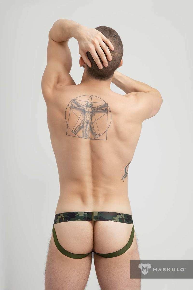 Jockstrap MASKULO Military Cotton Jock Gray JS160-93 16 - SexyMenUnderwear.com