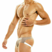 Jockstrap Modus Vivendi Jeans Jock Inspired Denim Press Studs Sand 05011 37 - SexyMenUnderwear.com