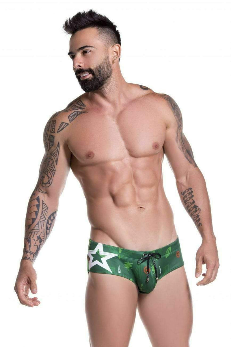 JOR Swimwear Masai Low Rise Swim Briefs Green 0767 3 - SexyMenUnderwear.com