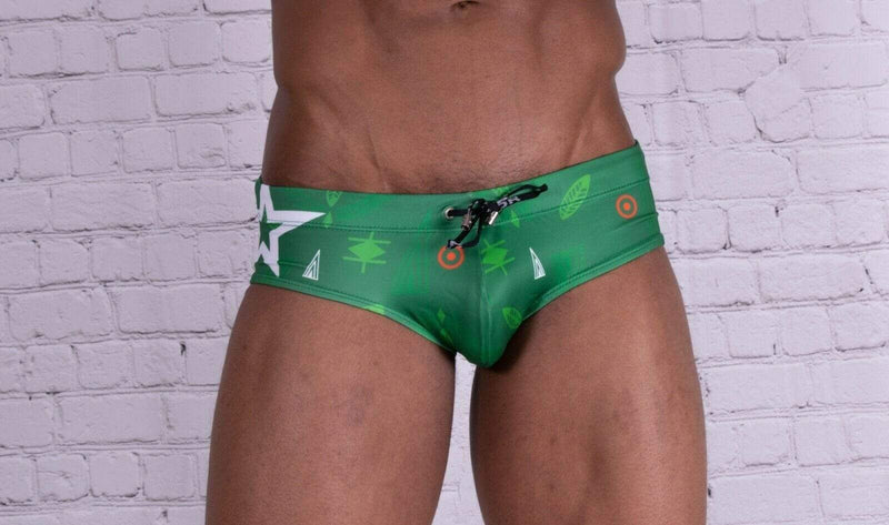 JOR Swimwear Masai Low Rise Swim Briefs Green 0767 3 - SexyMenUnderwear.com