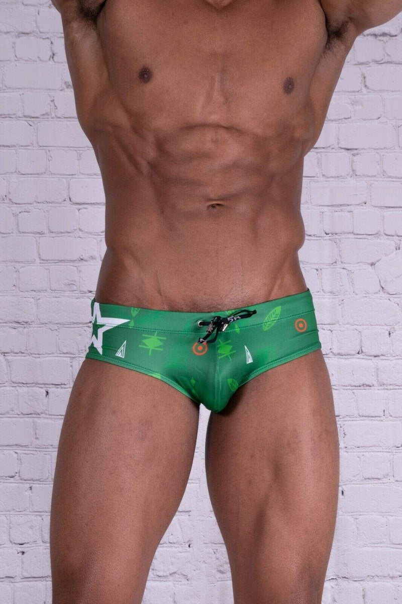 JOR Swimwear Masai Low Rise Swim Briefs Green 0767 3 - SexyMenUnderwear.com
