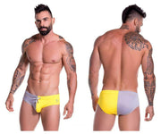JOR Swimwear Verona Swim Brief Swimsuits Yellow-Grey 0758 2 - SexyMenUnderwear.com