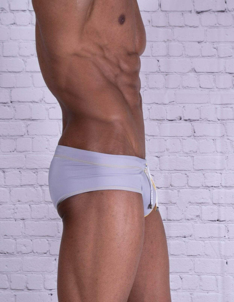 JOR Swimwear Verona Swim Brief Swimsuits Yellow-Grey 0758 2 - SexyMenUnderwear.com
