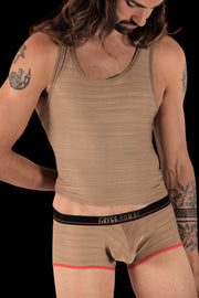 Kit Gregg Homme LUX Tank Top and Boxer Soft Gold 102222-05 - SexyMenUnderwear.com