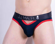 Large JJ Malibu Brief Peep show Sexy Space Blue Open Back Briefs 2 - SexyMenUnderwear.com