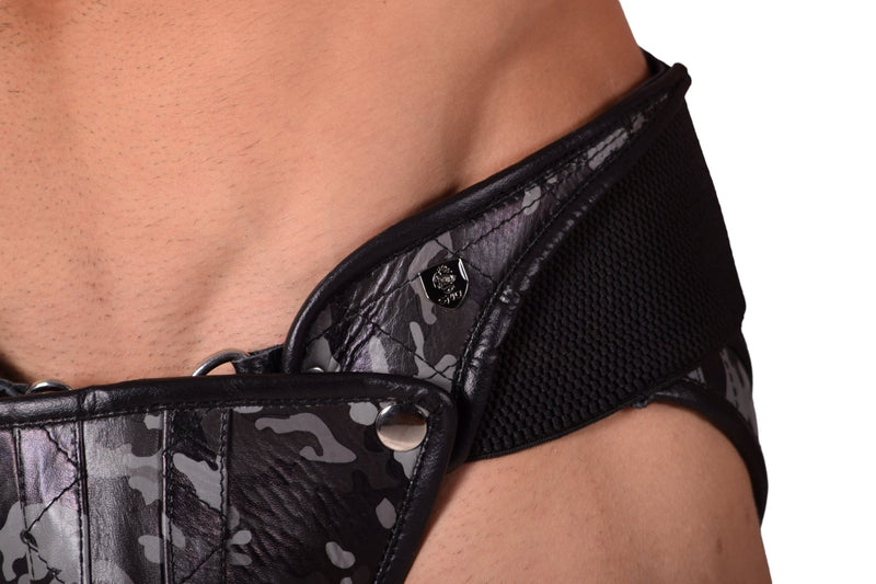Large SMU Leather Camo Jockstrap Adjustable CodPiece 14 - SexyMenUnderwear.com