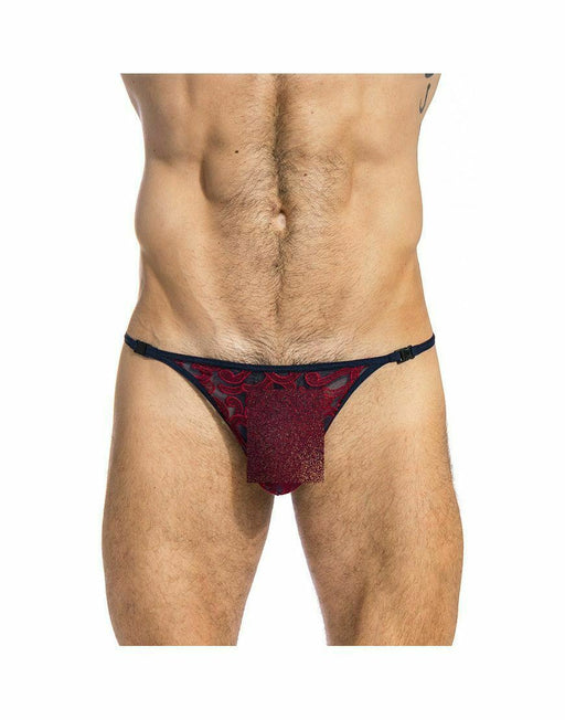 L'Homme Invisible String ELIO Striptease Transparent Thong Detachable Red MY83 6 - SexyMenUnderwear.com