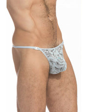 L'Homme Invisible String ELIS Striptease Thong Detachable Snap Sky Blue MY11X 6 - SexyMenUnderwear.com