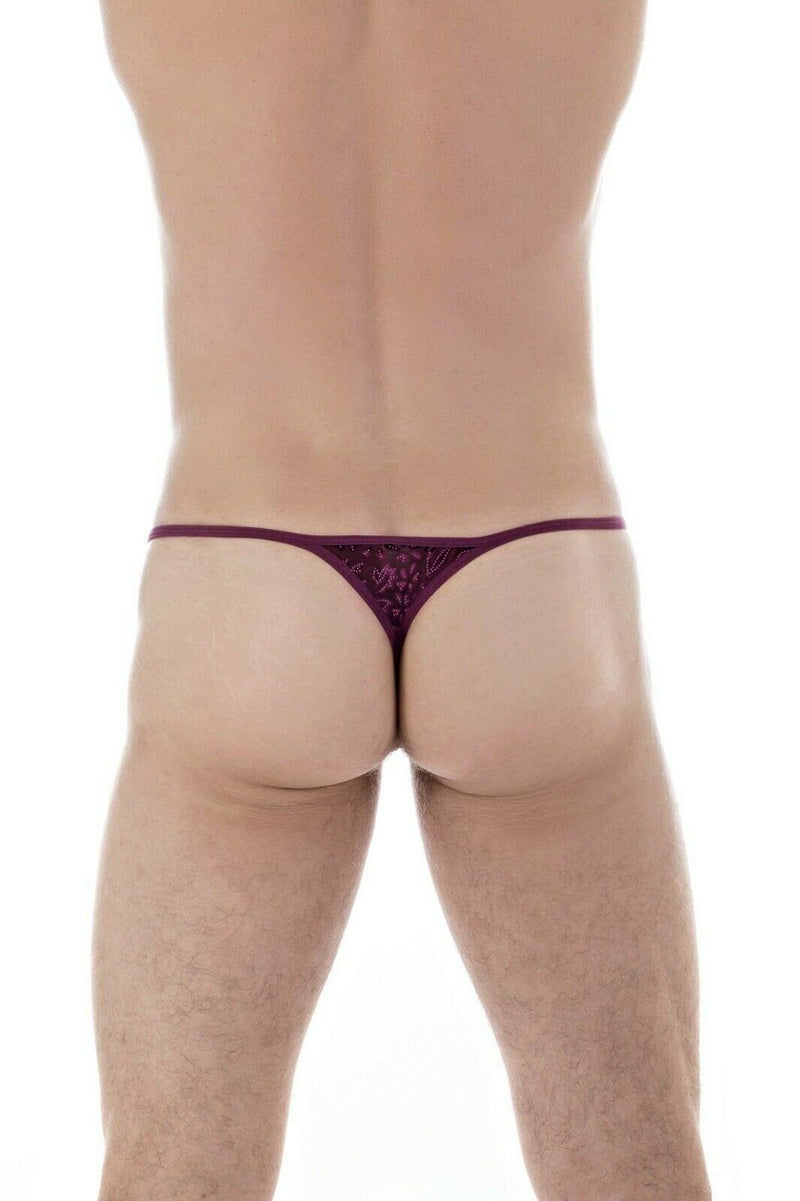 L'Homme Invisible String Striptease Italian Velvet Thong Manta Red MY83 1 - SexyMenUnderwear.com