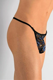 L'Homme Invisible String Striptease Lace Detachable Thong Elysee Blue MY83 1 - SexyMenUnderwear.com
