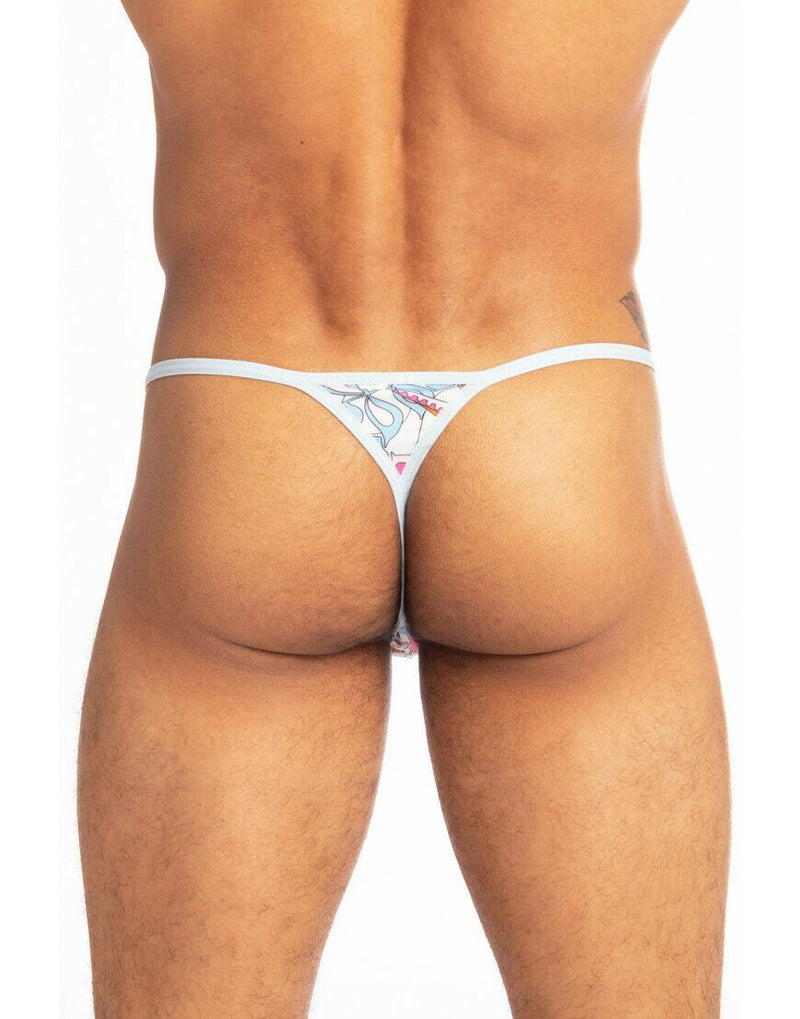 L'Homme Invisible String Technicolor Dreams Striptease Thong Fushia UW21X-TEC 9 - SexyMenUnderwear.com