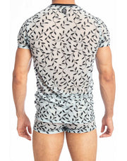 L'Homme Invisible T-Shirt Olivier V-Neck Fine Transparent Light Tulle MY73-IVY 8 - SexyMenUnderwear.com