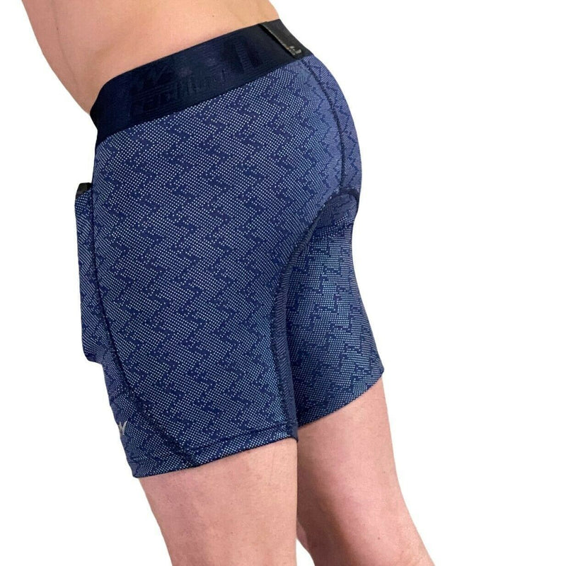 Long Boxer MAO Sports Boxer With Cell Pocket Phone Navy 1111.39 2 - SexyMenUnderwear.com