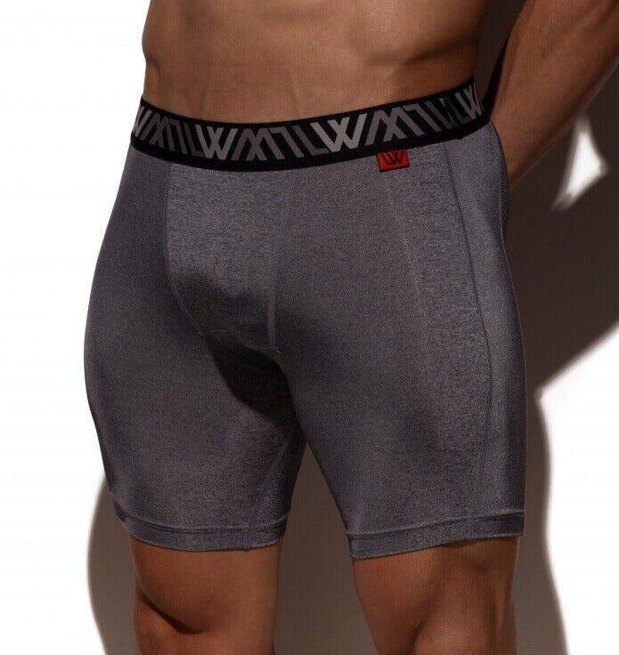 LVW AMSTERDAM Tight Sport Shorts Gym Jammer Activewear Charcoal 20 - SexyMenUnderwear.com