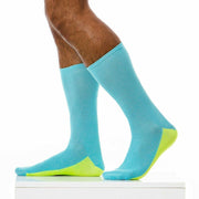 L/XL Modus Vivendi Long Socks Tongue Aqua XS1824 73 - SexyMenUnderwear.com