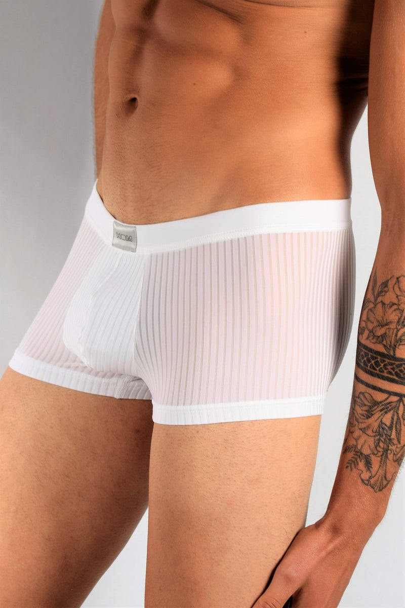 M-HOM Boxer Temptation Delight White MEDIUM 1 - SexyMenUnderwear.com