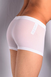 M-HOM Boxer Temptation Delight White MEDIUM 1 - SexyMenUnderwear.com