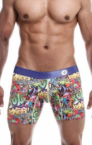 Malebasics Boxer Hipster Quick Dry Fabric Long Boxer Fun Print MB202 4 - SexyMenUnderwear.com
