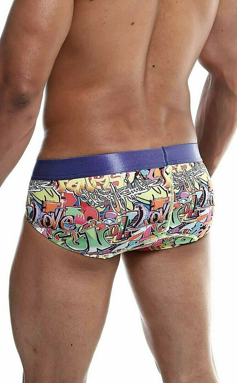 Malebasics Brief Sublimated Amethyst Fabric Briefs Comic Fun Print MB203 4 - SexyMenUnderwear.com