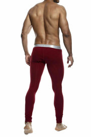 Malebasics Legging Classic Pima Long Johns Red Wine MB105 2 - SexyMenUnderwear.com