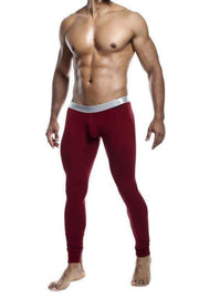 Malebasics Legging Classic Pima Long Johns Red Wine MB105 2 - SexyMenUnderwear.com