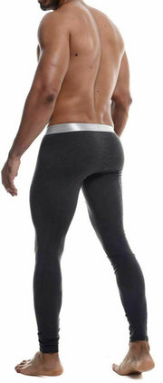 Malebasics Men Leggings Classic Pima Long Johns Charcoal MB105 2 - SexyMenUnderwear.com