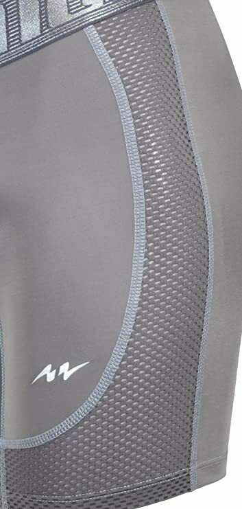 Mao Sports Boxer Compression Shorts Mid-Cut MicroFibre Sportwear Gray 7021 3 - SexyMenUnderwear.com