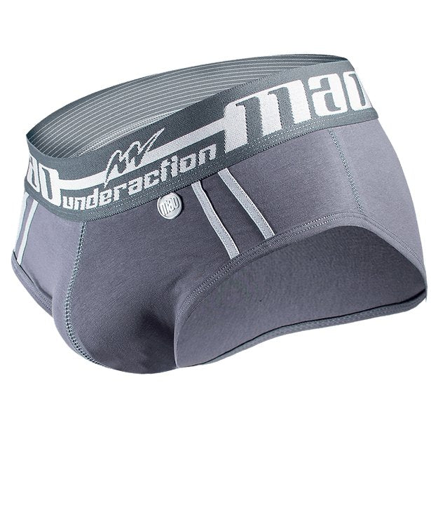 MAO Sports Briefs Line Stretchy Perfect Fit Cotton Gray Brief 13612.4 - SexyMenUnderwear.com