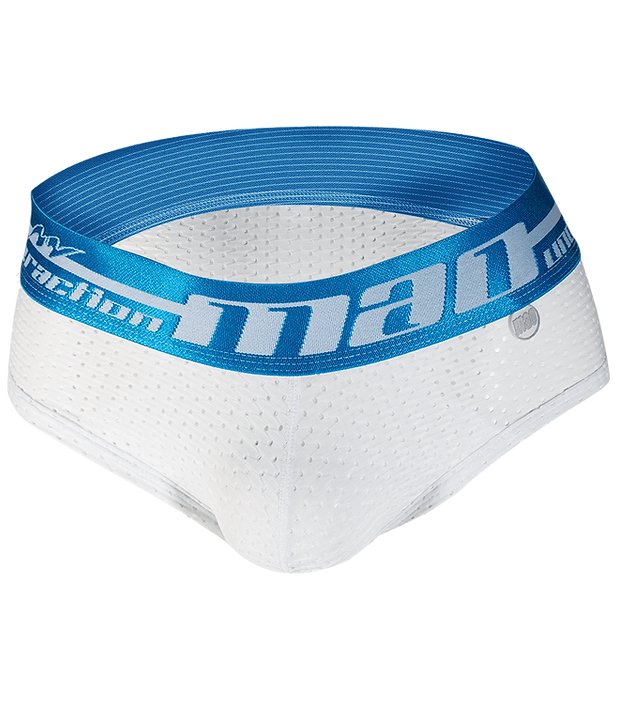 MAO Sports Briefs Neon Line Elastic Strong Fabric Perfect White Brief 7522 1 - SexyMenUnderwear.com