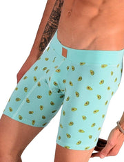 MAO Sports Casual Cotton Boxer With Stretchy Fabric Avocado Print - SexyMenUnderwear.com