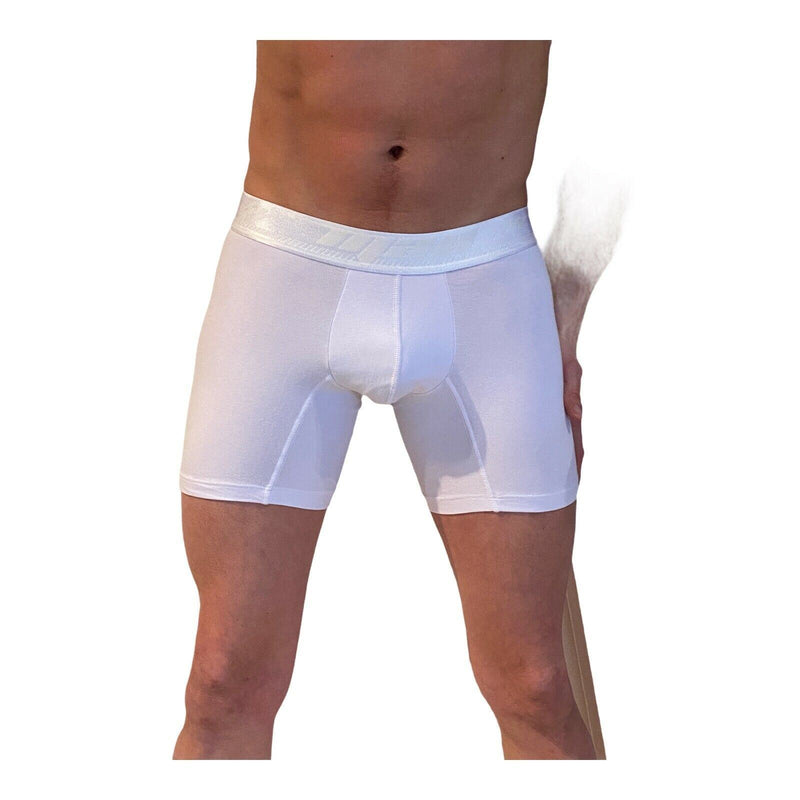 MAO Sports Coton Boxer Short Underwear White 1055 13 - SexyMenUnderwear.com