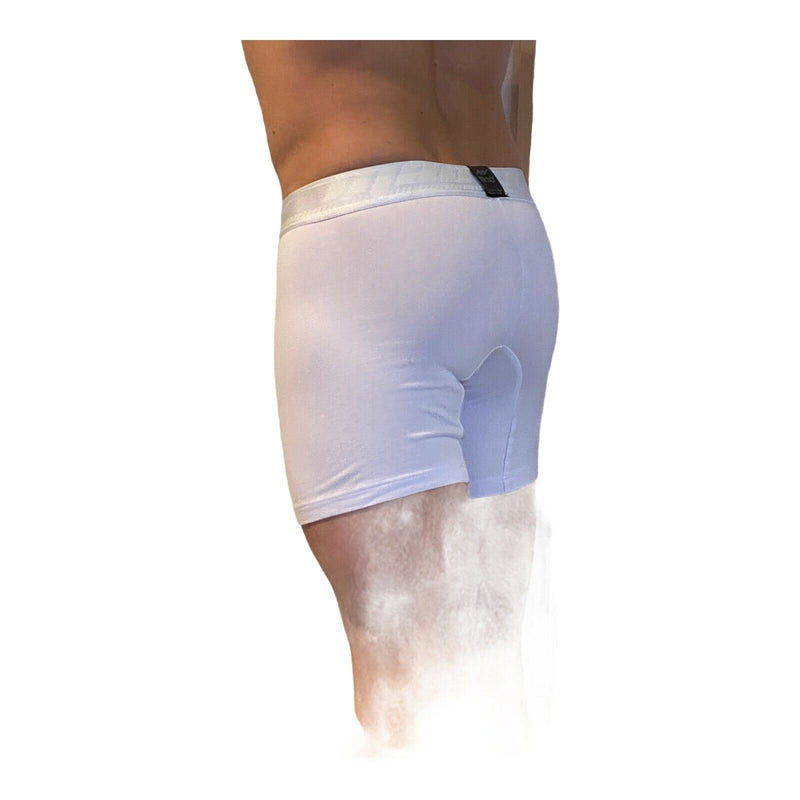 MAO Sports Coton Boxer Short Underwear White 1055 13 - SexyMenUnderwear.com